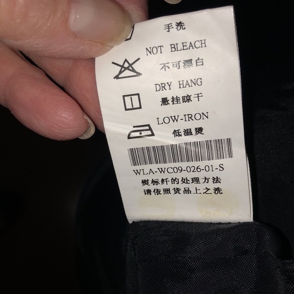 WANKO Cotton Blend Chic Unique Shawl Collar Long Sleeve Dress Coat Size 34 - Picture 13 of 15